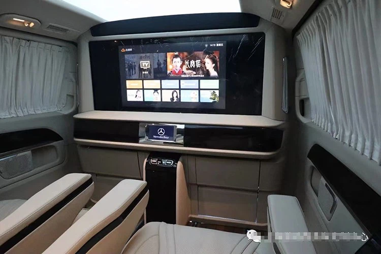 Luxury full partition wall with lifting TV for Mercedes-Benz V-class modification